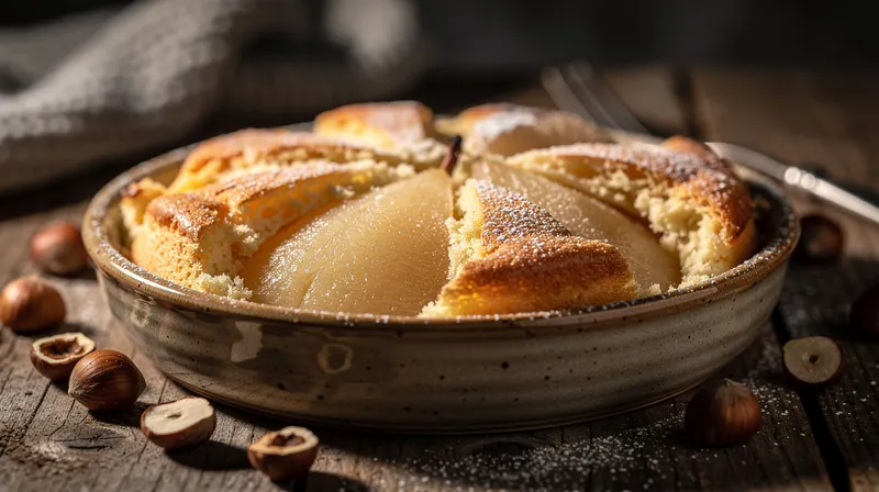 Clafoutis poires-noisettes : une douceur réconfortante pour les soirées d'hiver