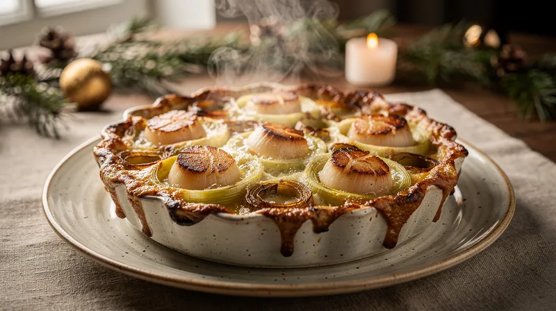 Gratin de poireaux et noix de Saint-Jacques : la recette festive à préparer avec plaisir