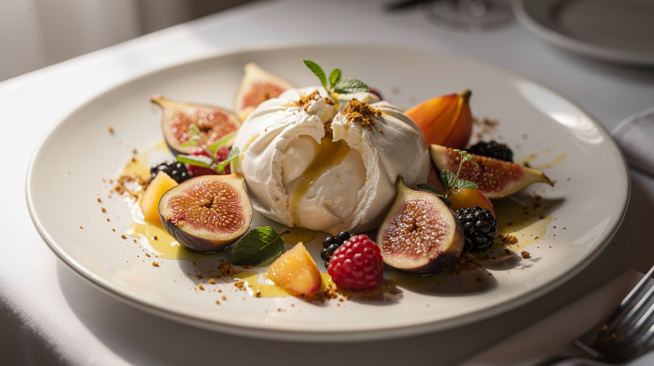 Yotam Ottolenghi : burrata aux fruits d'été et épices en 5 minutes